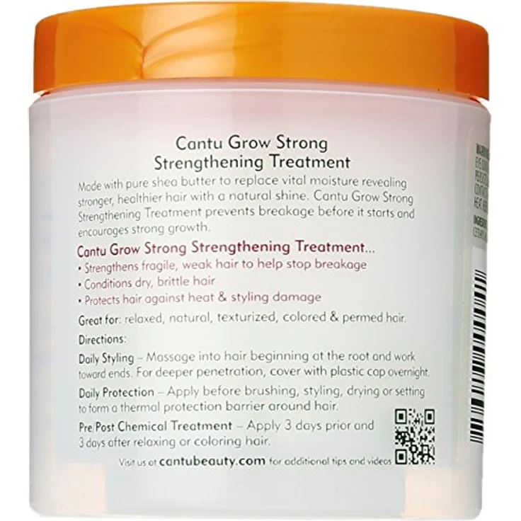 Cantu grow Strong Stärkende Hitzenschutz Haarkur Mit Sheabutter 2 x 173 g – Bild 3