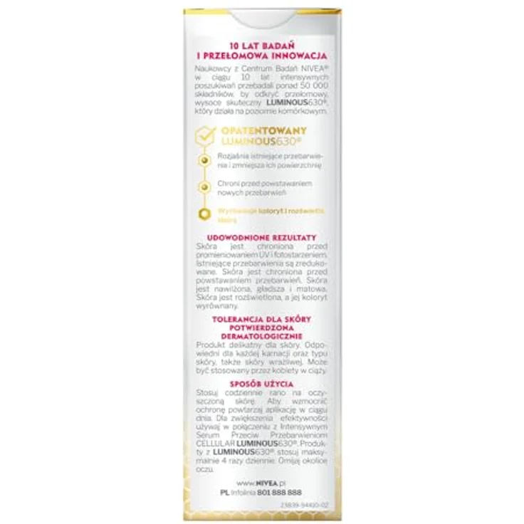 NIVEA Cellular Luminous630 Anti-Pigmentflecken Tagespflege Fluid Gesichtsfluid 40 ml – Bild 3