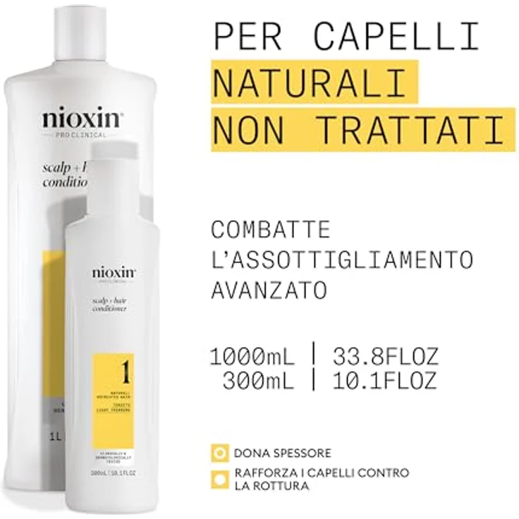 NIOXIN System 1 - Stärkender Conditioner für Haar und Kopfhaut - mit Niacinamid (300 ml) – Bild 2