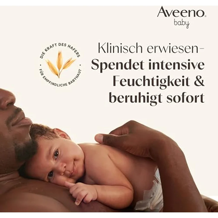 Aveeno Baby Dermexa Emollientien Creme, feuchtigkeitsspendende Körperpflege für empfindliche Haut, 150 ml – Bild 2