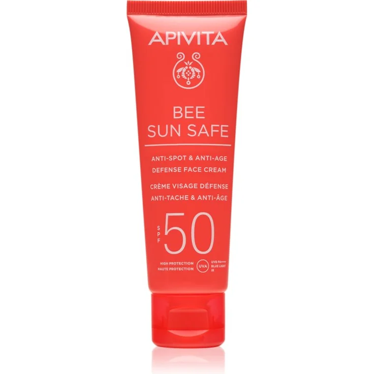 Apivita Bee Sun Safe Anti-Spot and Anti-Age Face Cream SPF 50, schützende Gesichtscreme mit UV-Schutz, 50 ml