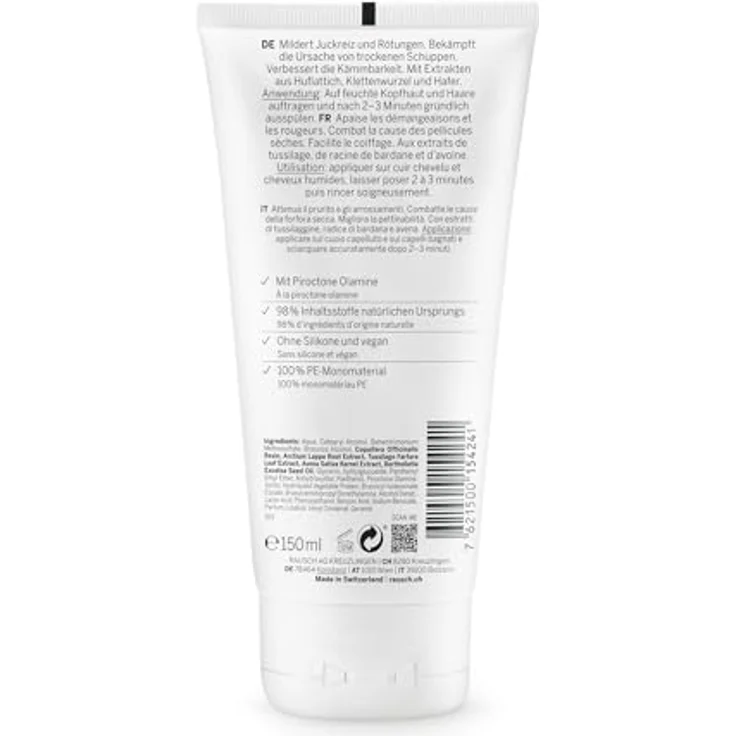 Rausch Anti-Schuppen-Conditioner mit Huflattich, 150 ml - Effektive Schuppenbekämpfung und Pflege für gesundes Haar – Bild 9