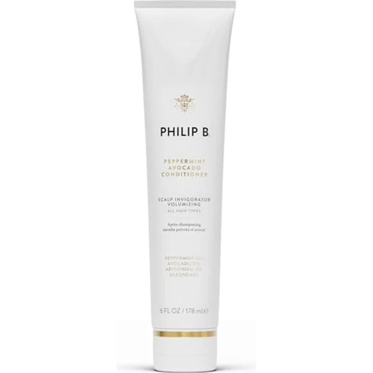 PHILIP B Avocado Conditioner, Minze, 178 ml - verleiht Volumen, belebt Kopfhaut mit Pfefferminzöl und Eukalyptus – Bild 1
