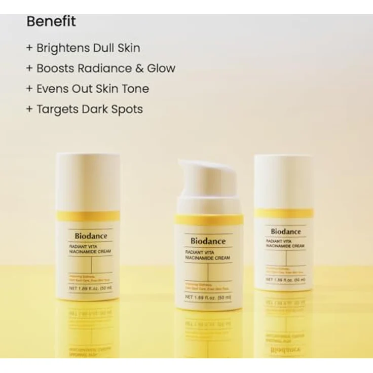Biodance Radiant Vita Niacinamide Cream 50ml – Gesichtscreme gegen dunkle Flecken, intensive Feuchtigkeit & Glow, Korean Skin Care – Bild 4