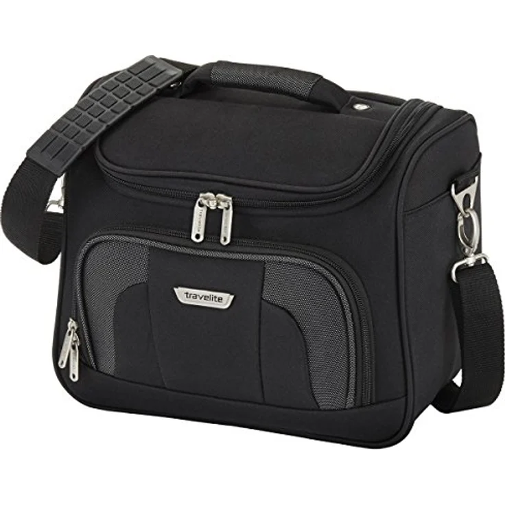 Travelite Handgepäck Kulturtasche mit Aufsteckfunktion, Gepäck Serie ORLANDO: Klassisches Weichgepäck Beautycase im zeitlosen Design, 098492-01, 19 Liter, 0,9 kg, schwarz – Bild 6