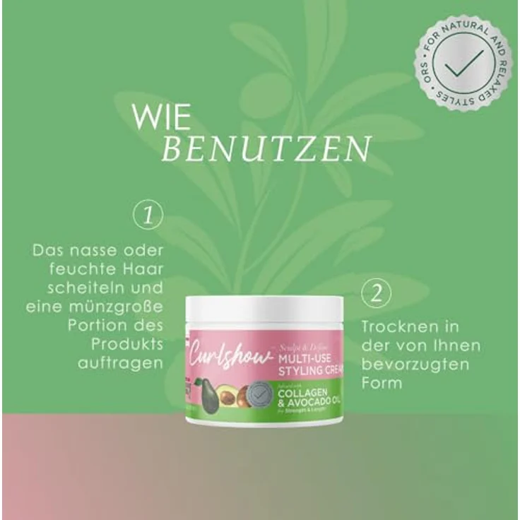 ORS Curlshow Multi-Use Styling-Creme (340 g) mit Kokosöl, Sheabutter und Keratin, fördert Haarwachstum, reduziert Haarbruch, ideal für lockiges Haar – Bild 5