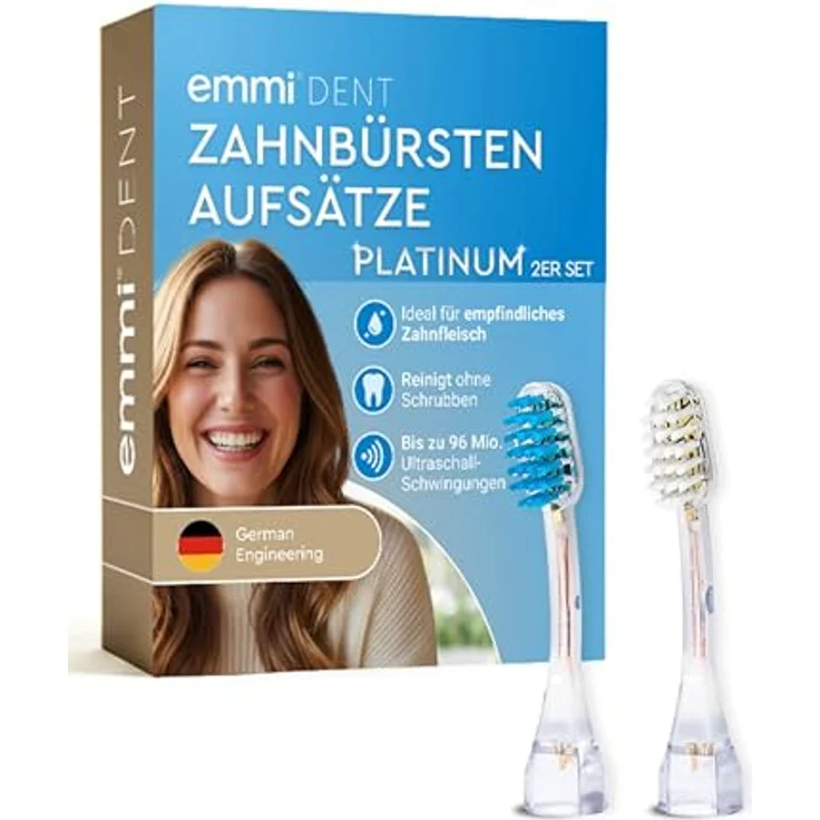 Emmi-Dent Platinum M2 mit Ultraschalltechnologie 2er-Pack, für saubere & gesunde Zähne – Bild 2