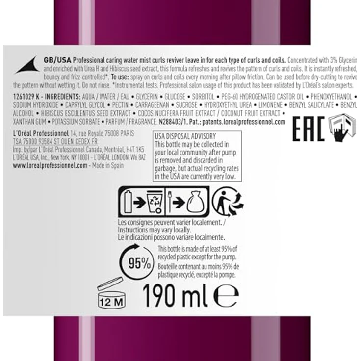 L'Oréal Professionnel Paris Serie Expert Curl Expression Curls Reviver Leave-in-Treatment 190 ml – Bild 12