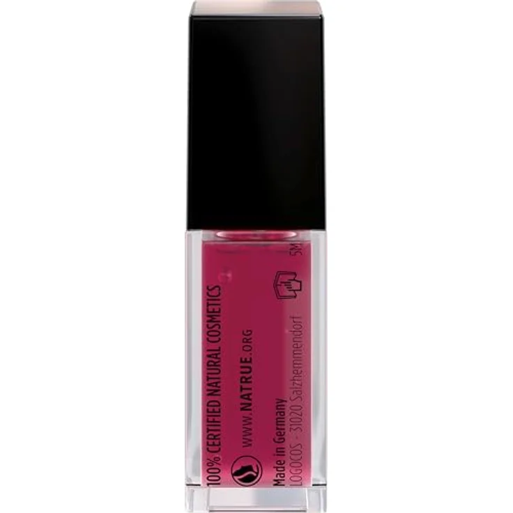 SANTE Naturkosmetik Lip Oil Pink, pflegendes Lippenöl mit Rizinusöl und Wachs, 7ml, vegan und NaTrue zertifiziert – Bild 4