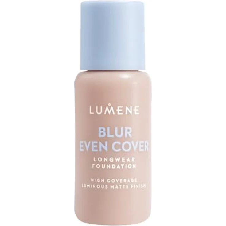 Lumene Blur Even Cover Foundation, 30 ml, hohe Deckkraft, mattes Finish, vegan, mit Niacinamid und nordischer Heidelbeere – Bild 1