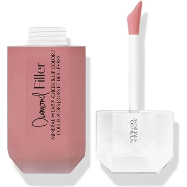 Physicians Formula Mineral Wear Diamond Cheek & Lip Color Blush, 7,3 ml, hochpigmentierter Rouge & Lippenfarbe in Brilliant Peach mit feuchtigkeitsspendender Formel – Bild 1