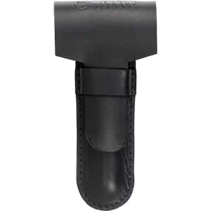 MERKUR Lederhülle Schwarz 5006, Rindleder für Rasierhobel bis 110 mm, Made in Germany