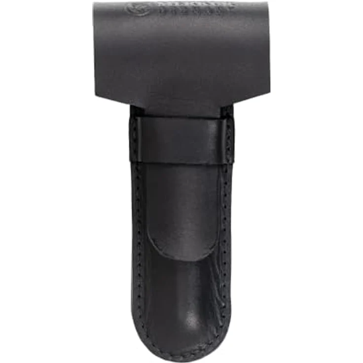 MERKUR Lederhülle Schwarz 5006, Rindleder für Rasierhobel bis 110 mm, Made in Germany – Bild 1