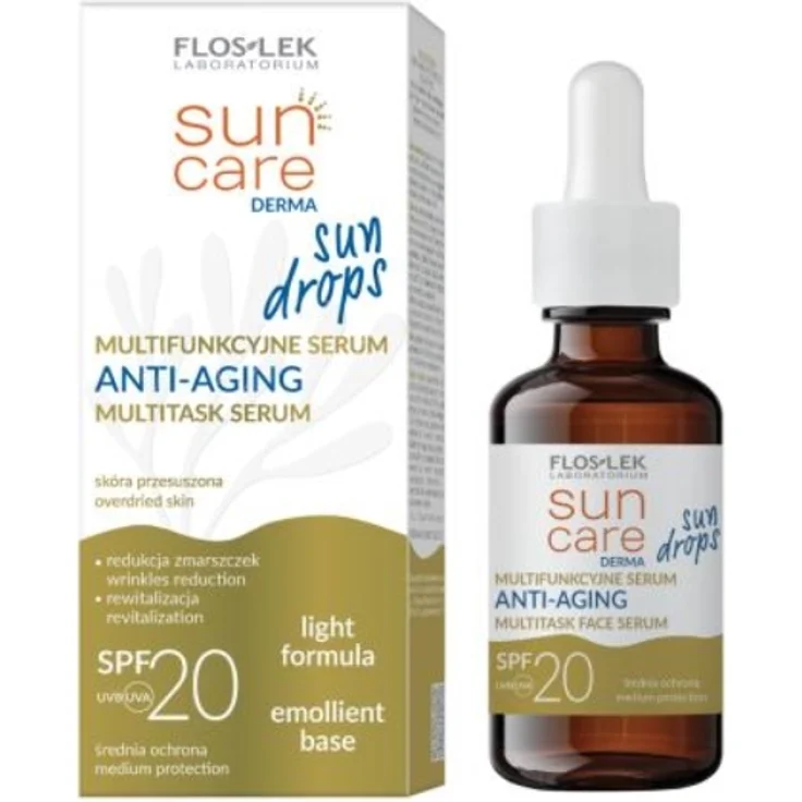 Rio Derma SUN DROPS, Multifunktionales ANTI-AGING Serum LSF 20, 30ml – UV-Schutz, hydratisierend, schnell einziehend