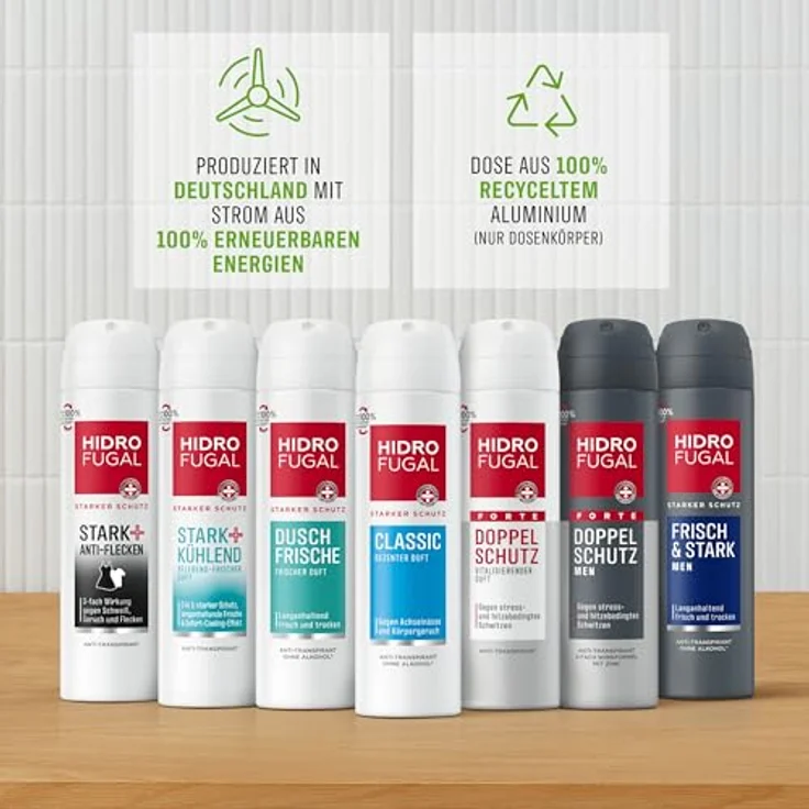 Hidrofugal CLASSIC Spray, starker Antitranspirant Schutz mit dezentem Duft, Deo Spray ohne Ethylalkohol, 150 ml – Bild 5