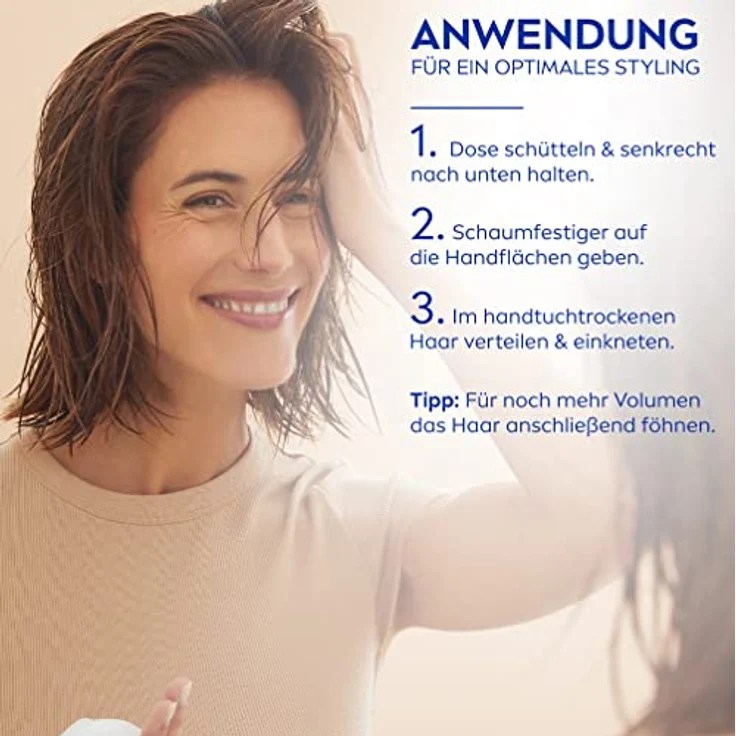 Nivea Schaumfestiger Pflege und Halt Soft Touch ohne verkleben 150ml – Bild 4