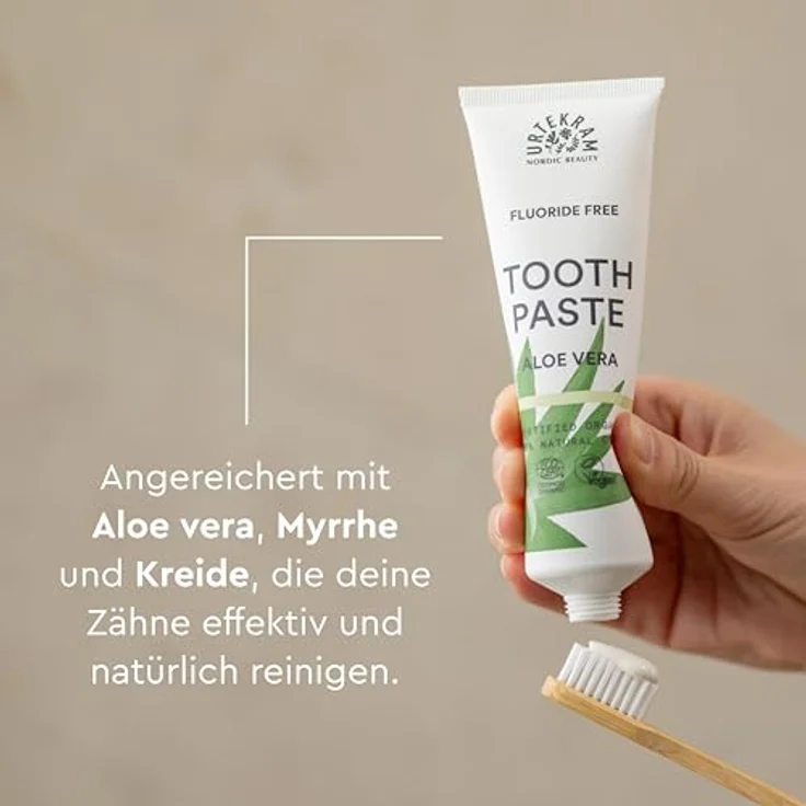 Urtekram Aloe Vera Toothpaste 75ml – Bild 6