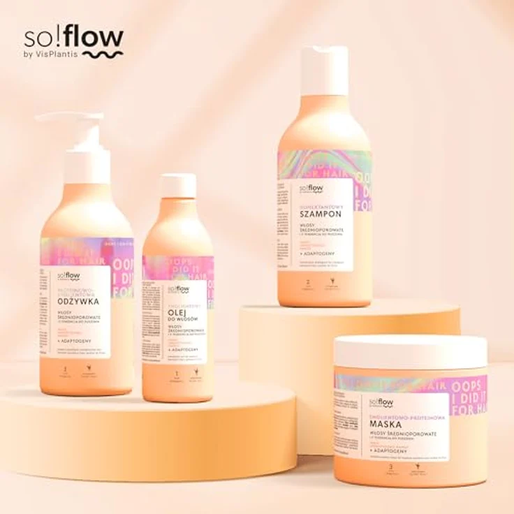 Vis Plantis So!Flow Protein-Emollient Conditioner, 400ml für mittelporiges und krauses Haar, vegan, mit Arganöl und Aloe Vera – Bild 7