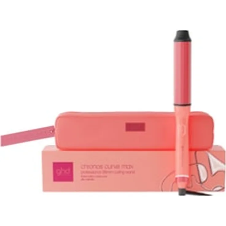 ghd chronos curve max Lockenstab in Candy Coral, 38mm Durchmesser für langanhaltende Wellen, inkl. Hitzeschutz-Etui und Styling-Handschuh
