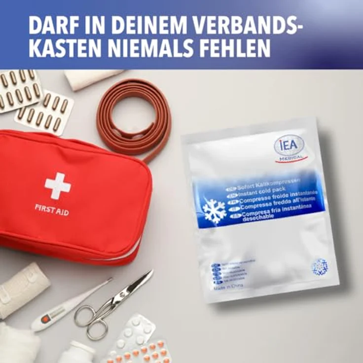 IEA Medical Sofort-Kaltkompressen 10 Stück – für Muskelverspannungen, Prellungen & Erste Hilfe, sofort einsatzbereit – Bild 6