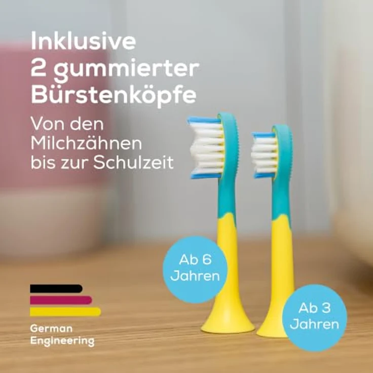 beurer Aqua Blue SC11 Schallzahnbürste für Kinder im SpongeBob-Design, mit 2 Bürstenköpfen und integrierten Vibrations-Timern – Bild 4