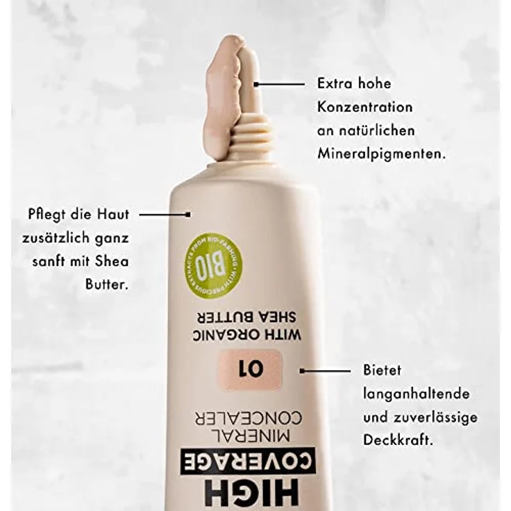 Sante High Coverage Mineral Concealer, hochpigmentierter Concealer mit veganer Textur und Shea Butter, 15 ml – Bild 2