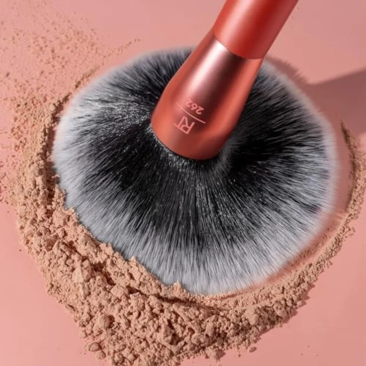 Real Techniques Extra Big Powder Brush RT 262, veganes Make-up-Accessoire für präzises Puderauftragen, 1 St. – Bild 8