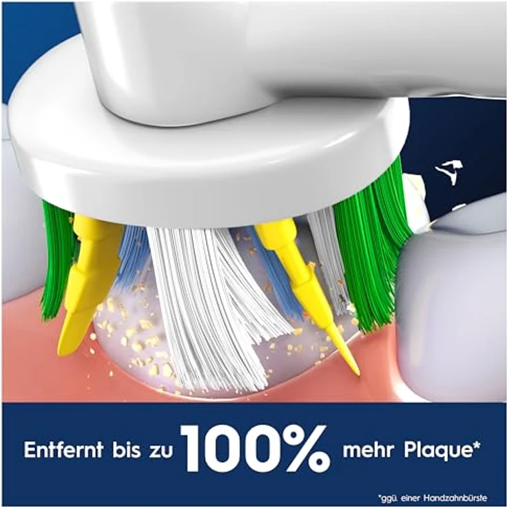 Oral-B Pro Tiefenreinigung Aufsteckbürsten, ORIGINAL Zahnbürstenaufsatz für elektrische Zahnbürsten, 10x bessere Plaqueentfernung, innovative X-förmige Borsten, Weiß, 6 Stück – Bild 4