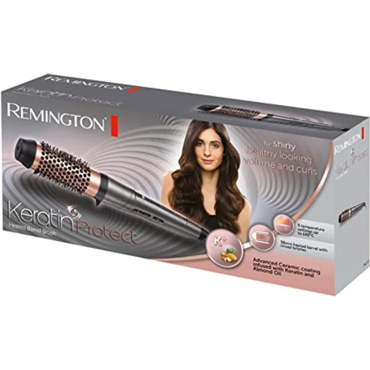 Remington CB8338 Volumenstyler Keratin Protect, 38 mm breite Rundbürste, grau-rose gold – Bild 3