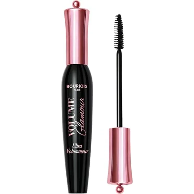 Bourjois Mascara Volume Glamour Schwarz, sofortiges Volumen, intensiv schwarze Pigmente, 12 ml