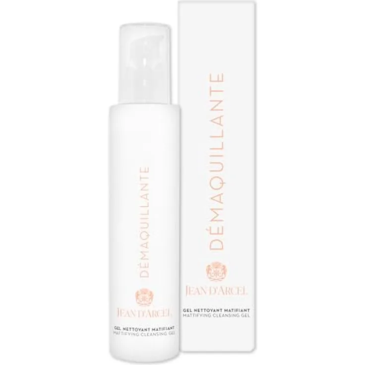 JEAN D'ARCEL DÉMAQUILLANTE gel nettoyant matifiant – Anti-Pickel Waschgel gegen große Poren & fettige Haut – Mit Niacinamid – Mattifying Cleansing Gel – 200 ml