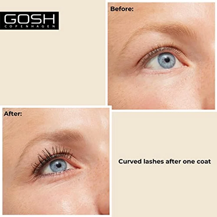 Gosh Catchy Eyes Allergy Certified Volumen-Mascara für empfindliche Augen, Farbton 001 Black, 8 ml – Bild 3
