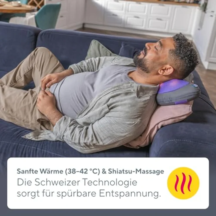 B.Well MED-420, Elektrisches Massagegerät mit Shiatsu-Funktion und Heizung, grau – Bild 3