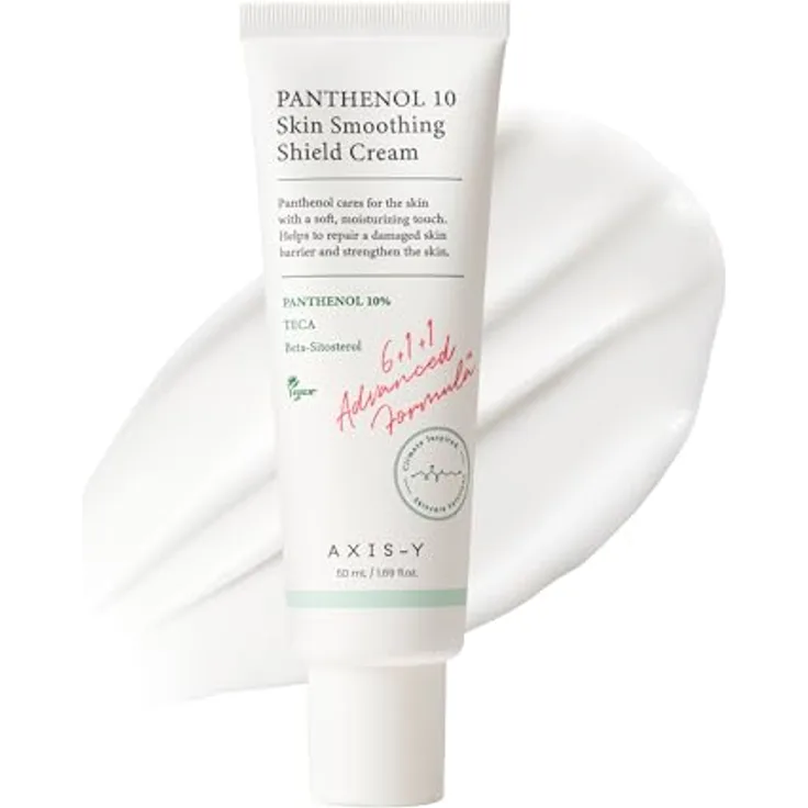 AXIS-Y 6+1+1 Advanced Formula Panthenol 10 Skin Smoothing Shield Cream, leichte feuchtigkeitsspendende Gesichtscreme zur Regeneration der Hautbarriere, 50 ml