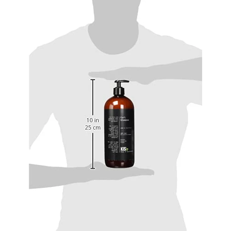 KIS Green Curl Shampoo, 1000ml, sulfatfrei für lockiges & welliges Haar, 100% vegan, mit Lemongras, feuchtigkeitsspendend und glanzverleihend – Bild 4