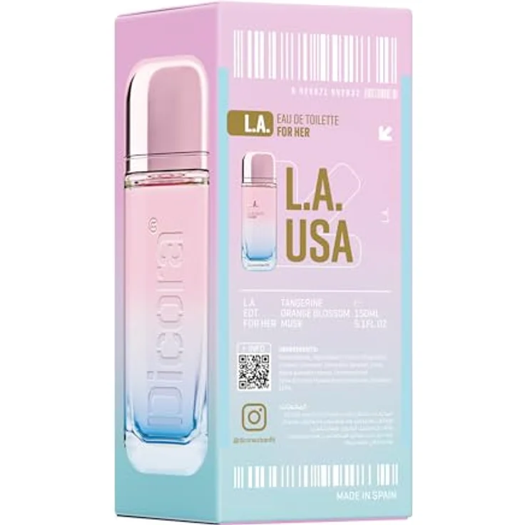 Dicora Urban Fit L.A. FOR HER, Eau de Toilette für Damen, fruchtiger und blumiger Duft mit Himbeere, Rose und Litschi, 150 ml – Bild 4