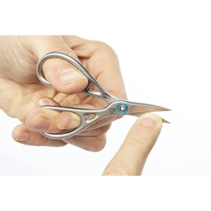 remos professional body care REMOS Nagelschere, Edelstahl mit großen Grifföffnungen und gezahnter, gebogener Schneide, geeignet für Rechts- und Linkshänder – Bild 5