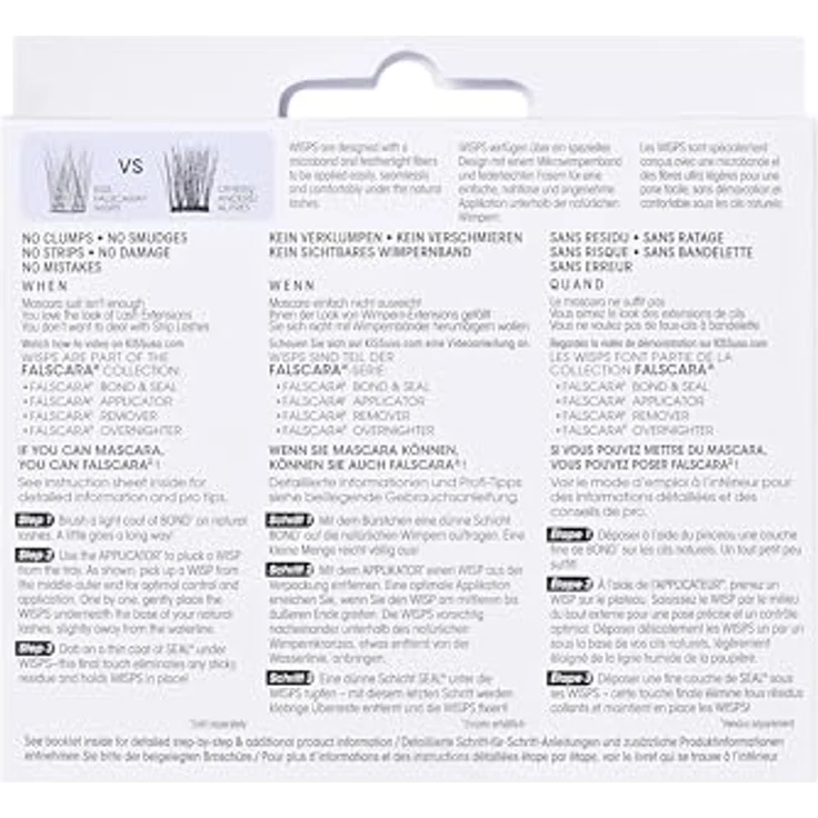 KISS Falscara Wisp Wimpernbüschel Shorty 24 St. - Künstliche Wimpern für Damen, intensiver Blick mit synthetischen Fasern – Bild 4