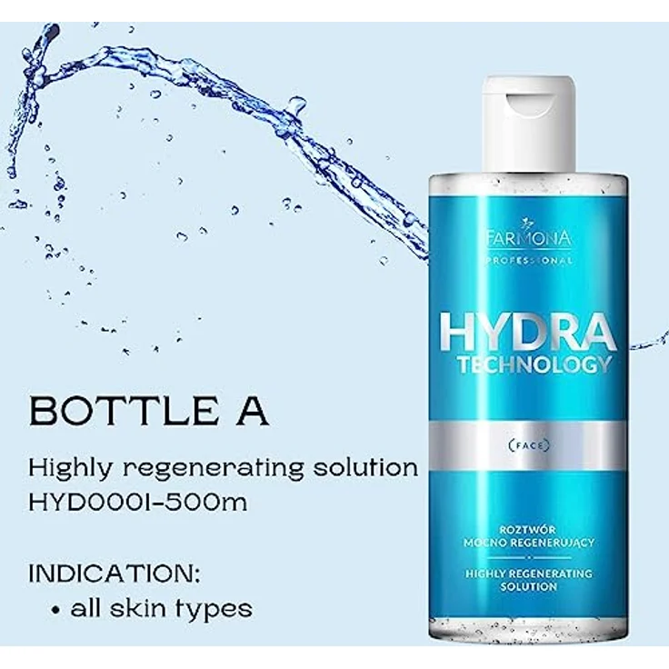 Farmona HYDRA TECHNOLOGY Step A - Stark regenerierende Lösung 500ml, glättet die Hautoberfläche, spendet Feuchtigkeit, lindert Reizungen, regeneriert intensiv und strafft. – Bild 2