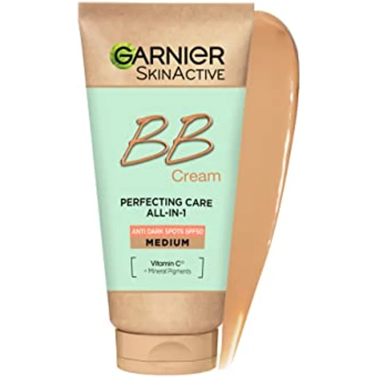 Garnier SkinActive BB Cream Perfektionierende All-In-1 Pflege Mittel mit LSF50 gegen dunkle Flecken, mit Vitamin C und Mineralpigmenten, 50 ml – Bild 5