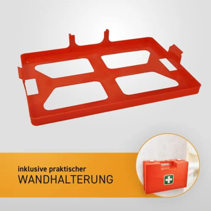 Medicalcorner24 Erste Hilfe Koffer, leer, ABS-Kunststoff, stoß- und kratzfest, 43x30x14cm, inklusive Wandhalterung – Bild 4