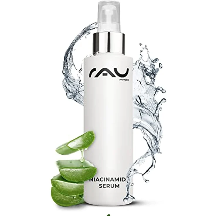 RAU Cosmetics 10% Niacinamide Booster + Zink PCA Serum 100 ml - Anti Pigmentflecken & Anti Pickel & Poren verkleinern - Gesichtsserum für unreine Haut, Akne & Mischhaut - Niacinamide 10% + Zinc 1% - Mit Maclura Cochinchinensis & Aloe Vera, Made in Germany – Bild 1
