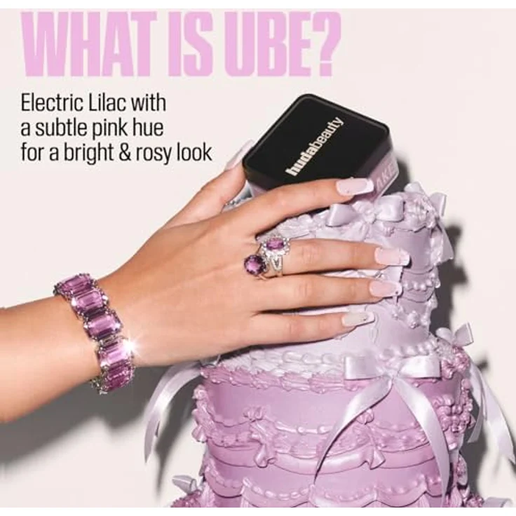 Huda Ube Birthday Cake Pulver, limitierte Auflage, Fixierpuder für 10 Stunden mit Airbrush-Finish, elektrisches Lila, 20 g – Bild 5