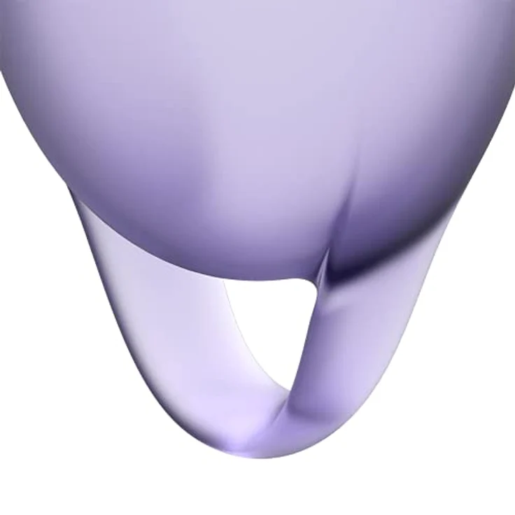 Satisfyer Feel Confident Menstrual Cup, Menstruationstasse Set mit 15 ml und 20 ml, umweltfreundliches Silikon in Purple – Bild 3
