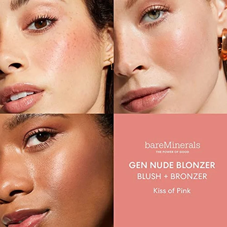 bareMinerals GEN NUDE BLONZER, 2-in-1 Blush und Bronzer, mineralische Formel, Kiss of Pink, 3,8 g – Bild 3
