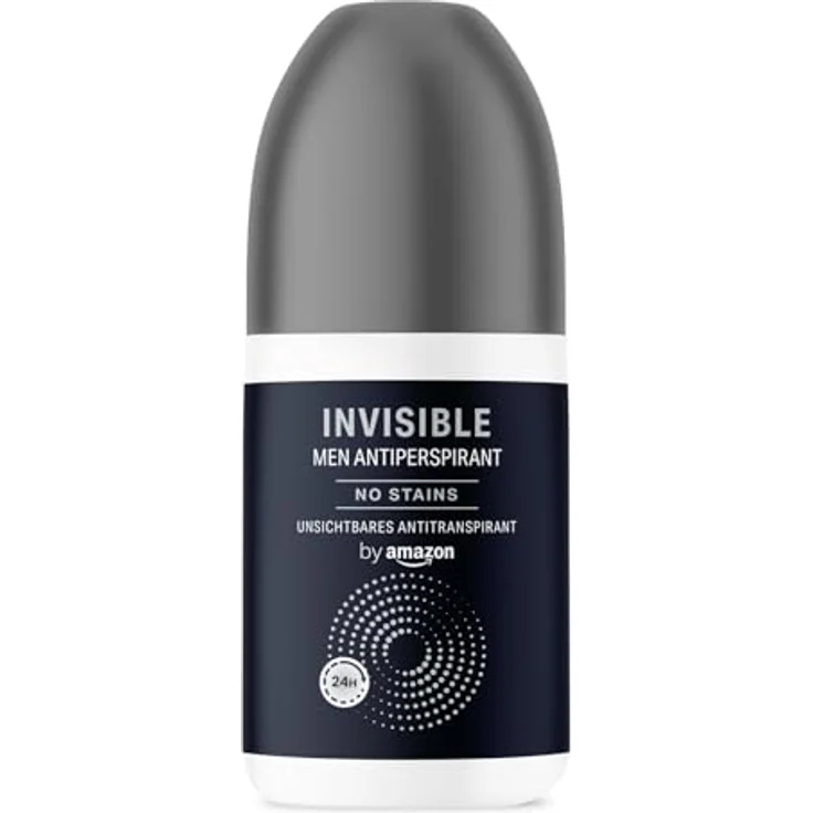 by Amazon Unsichtbarer Antitranspirant-Roll-On für Herren, 75 ml, 24 Stunden Schutz, vegan, fleckenfrei – Bild 1