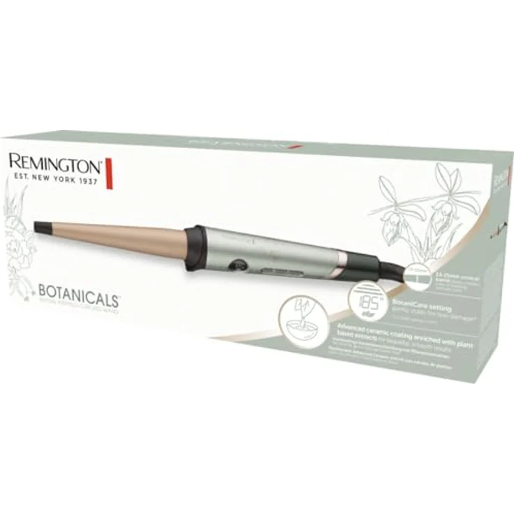 Remington CI5860 Botanicals Lockenstab, 10 Temperaturstufen, Abschaltautomatik, BotaniCare Funktion, metallic grün – Bild 3