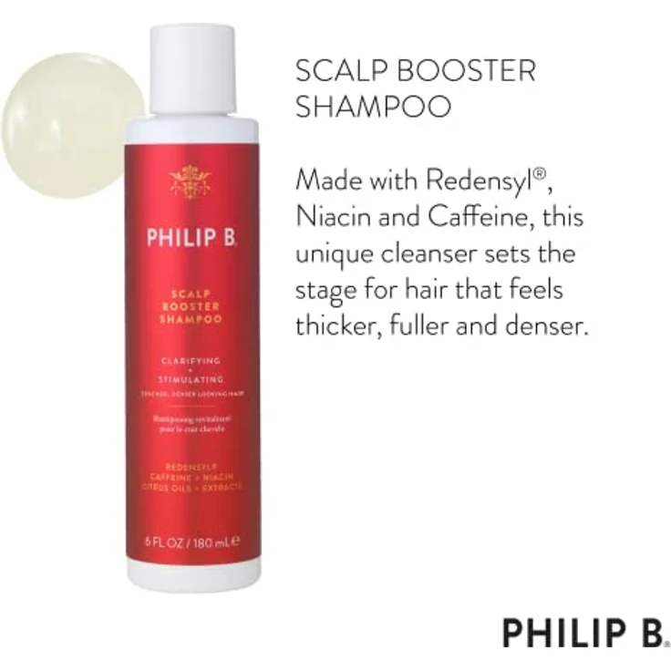PHILIP B Scalp Booster Shampoo, Haarpflege mit Redensyl®, Niacin und Koffein, 180 ml – Bild 2
