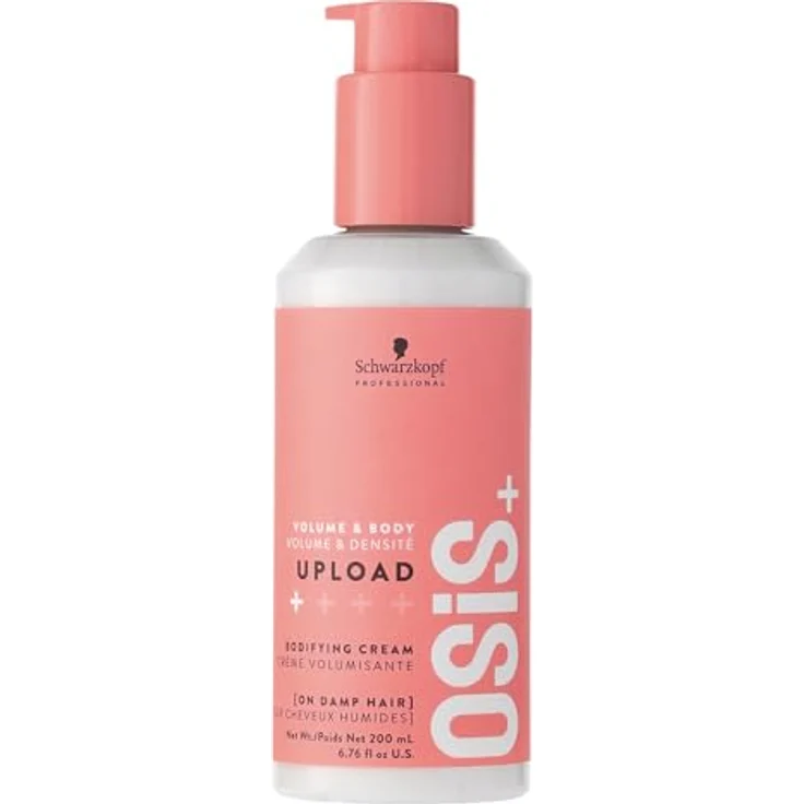 Schwarzkopf Professional OSiS Upload Bodifying Hair Cream Styling Creme Haarcreme Antistatisch Hitzeschutz Subtile Definition Volumen Und Ansatz Lift Nicht Fettend Nicht Klebend Leichter Halt 200 ml – Bild 1