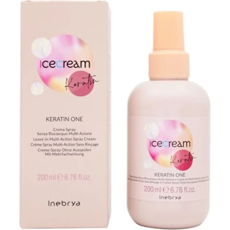 Inebrya Ice Cream Keratin One - Crema Spray Senza Risciacquo Multi-Azione 200ml – Bild 3